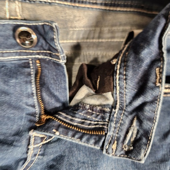 Grace In LA Jeans Women's Size 29 33X33 Blue Bootcut Stretch Dark Wash Pants - Picture 6 of 13